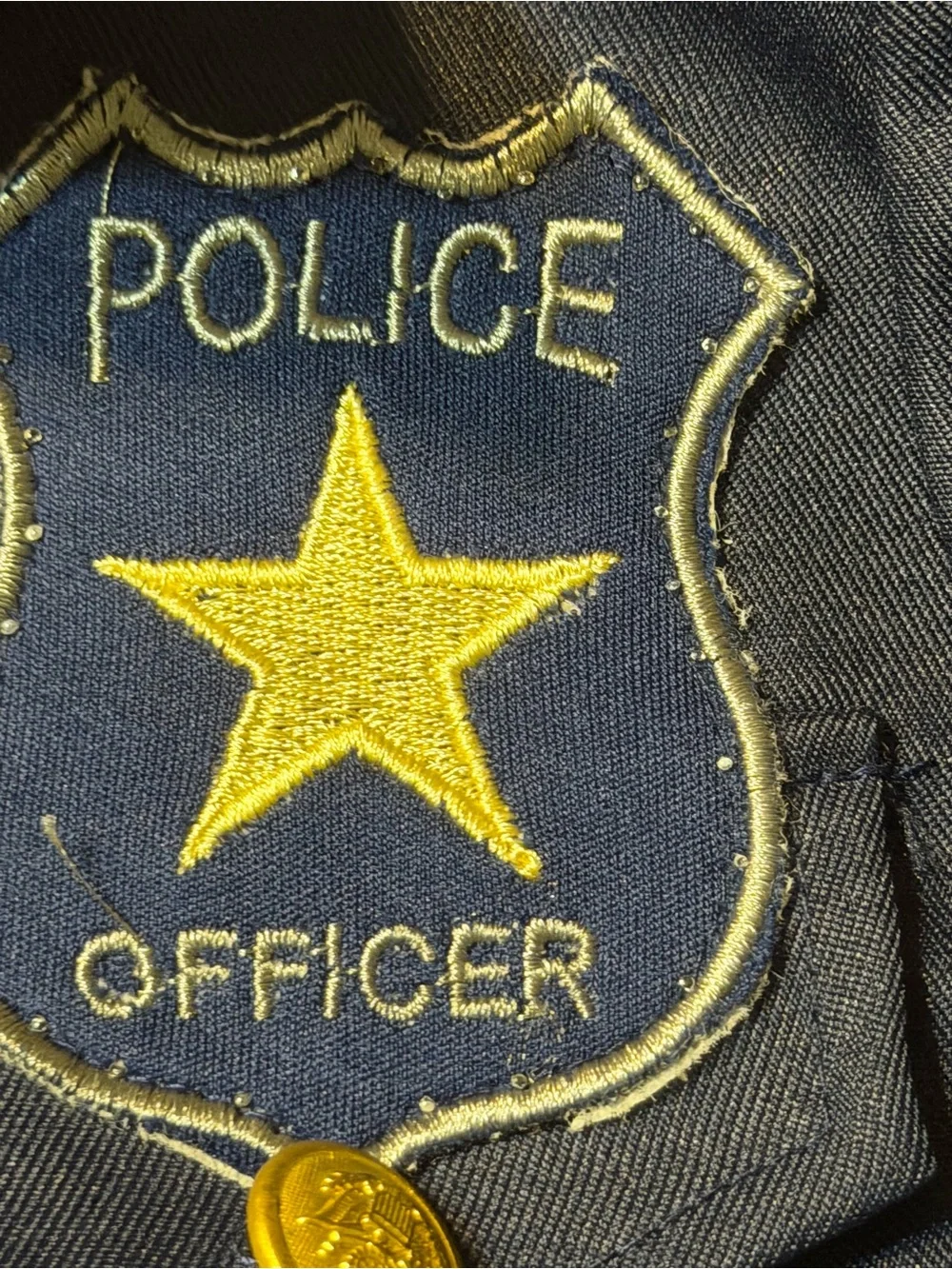 Kids Navy Blue Police Officer & Fire chief Costumes. Size 3-4.  Halloween.